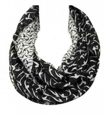 Wrapables Print Infinity Scarf White in Fashion Scarves