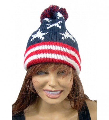 Patriotic American Flag Cuffed Beanie