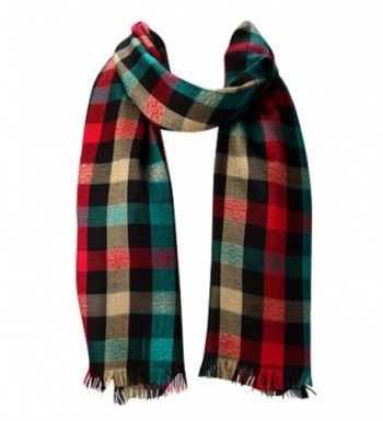 Amtal Women MultiColor Checkered Plaid Tartan Design all season Pashmina Scarf - CS11HQQBFV1