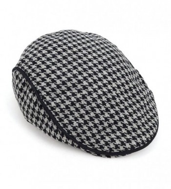 Fall-Winter Houndstooth Pattern Newsboy Ivy Hat - CK11PISYQVZ