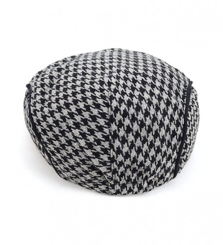 Fall Winter Houndstooth Pattern Newsboy Ivy in Men's Newsboy Caps