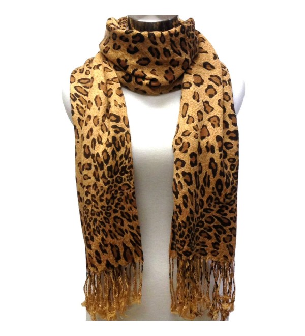 Tapp Collections Premium Fashion Animal Print Shawl Scarf Wrap - Leopard (Coffee Brown) - CI11BCLTHTD