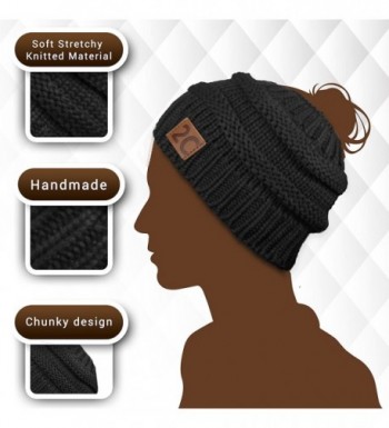 2C Messy Bun Beanie Women in Women's Skullies & Beanies