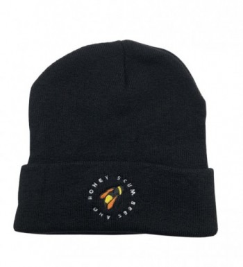 Golf Wang Warm Winter Hat Knit Beanie Skull Cap Bee Embroidered Soft Headwear Unisex - Black - CI18800YUX7