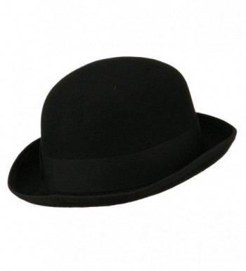 Mens Felt Bowler Ribbon Trim in Men's Fedoras