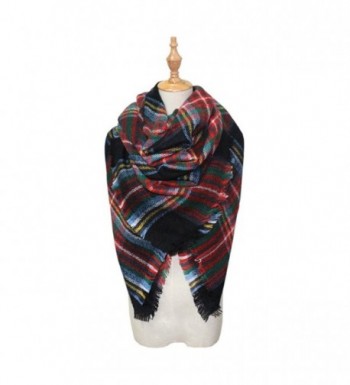 Women's Trendy Plaid Scarfs Warm Fall Soft Blanket Cozy Tartan Wrap Shawl - Style 08 - CA187AK3Q98