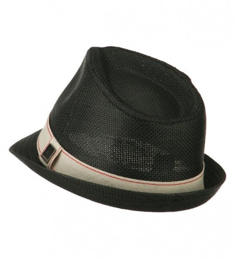 Jute Band Fedora Black OSFM