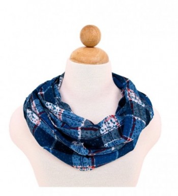 Plaid Stars Print Infinity Fashion in Fashion Scarves