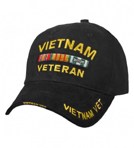 VIETNAM VETERAN Baseball Cap Military Vet Mens Black Hat - CY12O3PF8FD