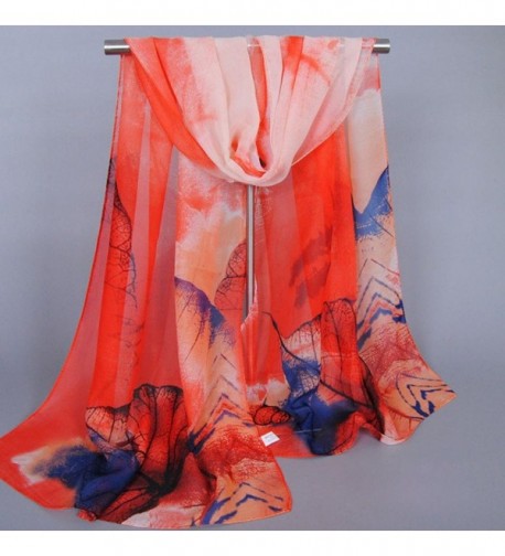 LEERYA Fashion Chiffon Scarves Watermelon