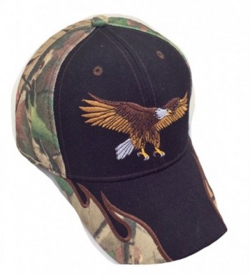 Camo Wave Embroidered Eagle Soar in Men's Skullies & Beanies