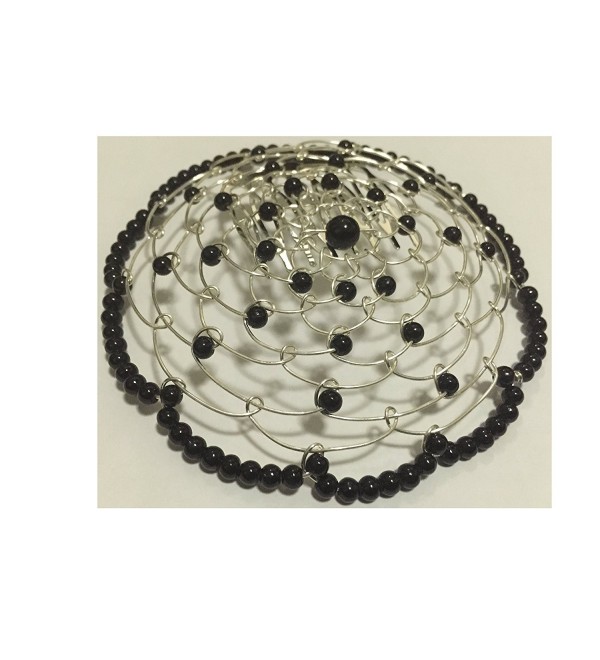 Elegant Dressy Beaded Wire Kippah for Women - Black - C9128K98213