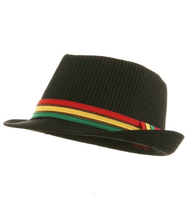 Rasta Fedora Hat - Black Pinstripe W19S46D - C3114F3AH6L