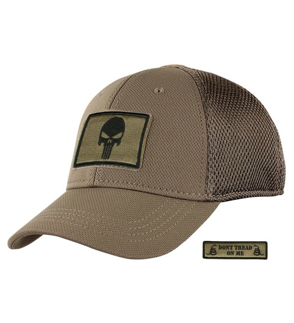 Condor Mesh Fitted Tactical Cap Bundle (Punisher/DTOM Patches) - Coyote - C1185Z3QGLE