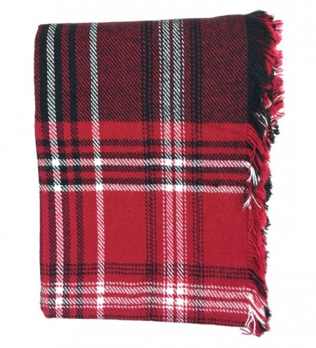 Plum Feathers Premium Plaid Infinity