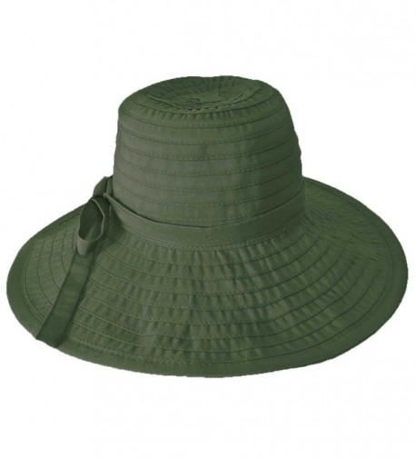 hat.a.girl Solid Packable Ribbon Crusher Travel Hat with 4" Brim - HS238 - Sage - CW112HJLZBH