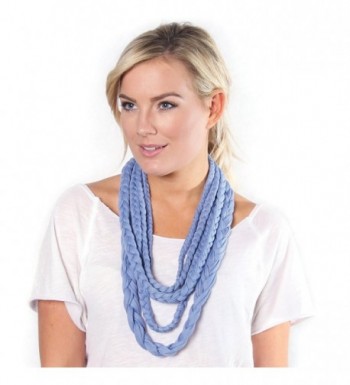 BANDED- Layers Inifinity Scarf Wrap - Periwinkle - CG12E04OZJ5