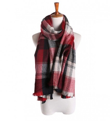 2017 Womens Mens Fashionable Blanket Plaid Winter Scarf Shawl Wrap Scarves - F - CZ128TNRIK1