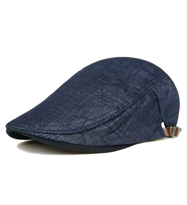 Denim Flat Cap Newsboy Ivy Irish Hats Jean Cabbie Scally Cap Duckbill ...