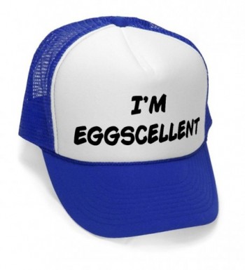 I'm Eggscellent - Size Regular (One Size Fits All) Trucker Hat - Royal Blue - CK11JNMEYMN