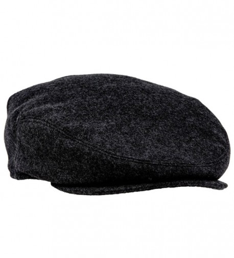 Sterkowski Wool Cloth Ivy League Flat Cap Newsboy Vintage Style - Charcoal - CH11OFS0A3B