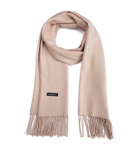 Premium Large Cashmere Scarf - Pashima Shawls And Wraps for Women in Fall & Winter - Khaki - CE1888HA2ZE