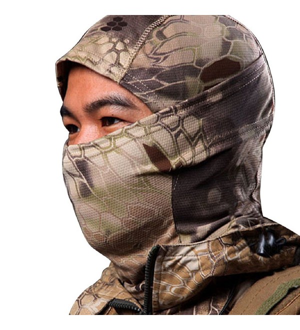 ABC Camouflage Army Cycling Motorcycle Cap Balaclava Hats Full Face Mask (Brown) - CF11Z0HT263