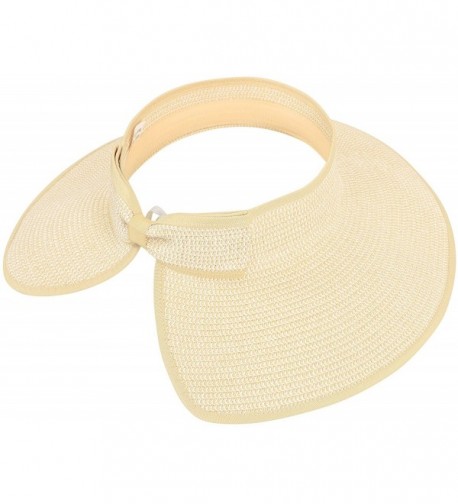Simplicity Beach Roll Up Straw 283_Beige in Women's Sun Hats