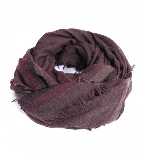 Women's Warm Plaid Blanket Scarf Gorgeous Checked Wrap Shawl - Purple - CH186M9OE0G