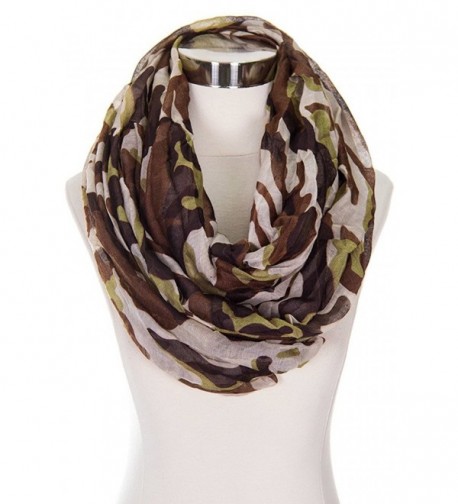 ScarvesMe Fashion Camo Camouflage Military Look Infinity Loop Scarf - Brown - C3124GBWNP5