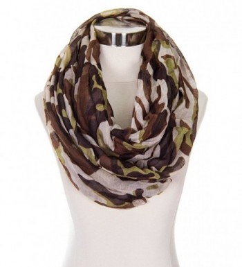ScarvesMe Fashion Camo Camouflage Military Look Infinity Loop Scarf - Brown - C3124GBWNP5