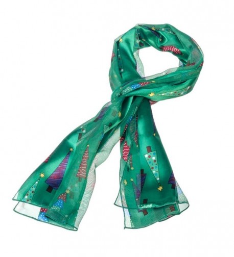 Purple Box Jewelry Christmas Tree Scarf One Size - Green - CZ11GQY9DBX