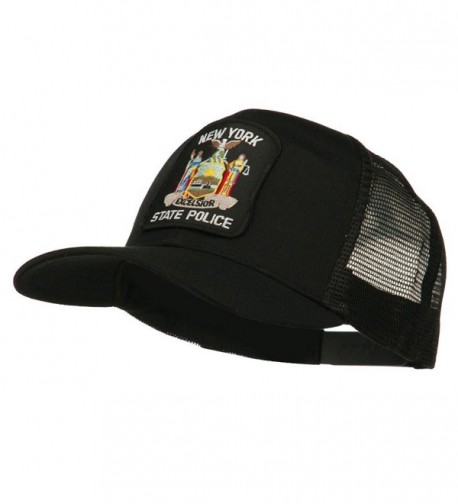 New York State Police Patched Mesh Back Cap - Black - CB11ND5873X