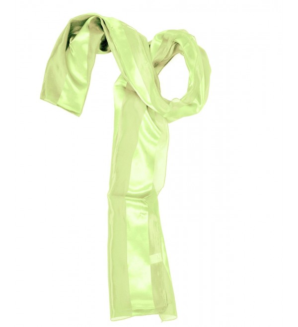 Solid Polyester Satin Scarf- LIME GREEN - CI1147GCEPJ
