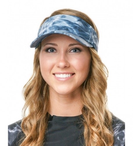 Aqua Design Women's Adjustable SunGuard Sun Protection Camo Sports Sun Visor - Misty Sky - CP11P6EX2LB