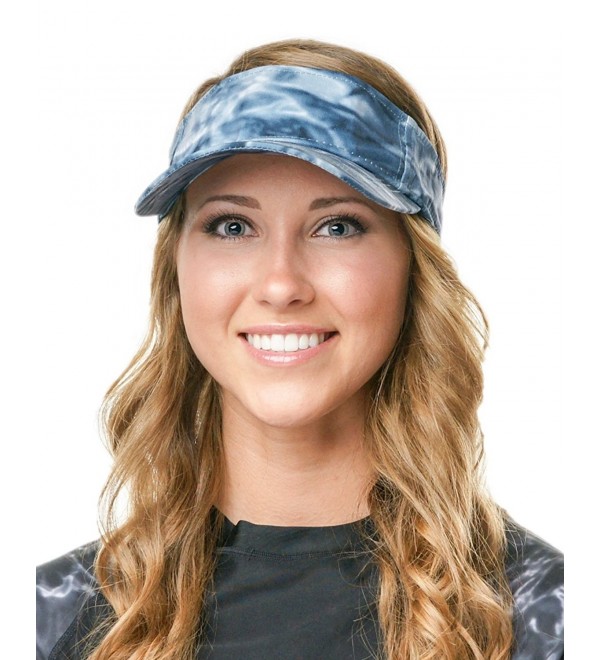 Aqua Design Women's Adjustable SunGuard Sun Protection Camo Sports Sun Visor - Misty Sky - CP11P6EX2LB Aqua Design Women's Adjustable SunGuard Sun Protection Camo Sports Sun Visor - Misty Sky - CP11P6EX2LB