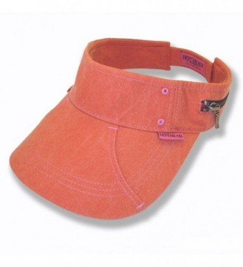 Hothead Large Brim Sun Visor Hat - Biowash in Orange - CB11KF41W3H