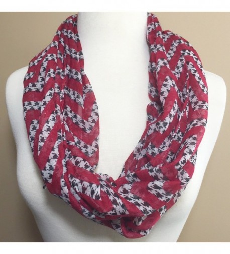 Houndstooth Lightweight Thin Poly Infinity Scarf Roll Tide Pride ...