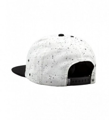 INTO AM White Minimalist Snapback in Men's Skullies & Beanies