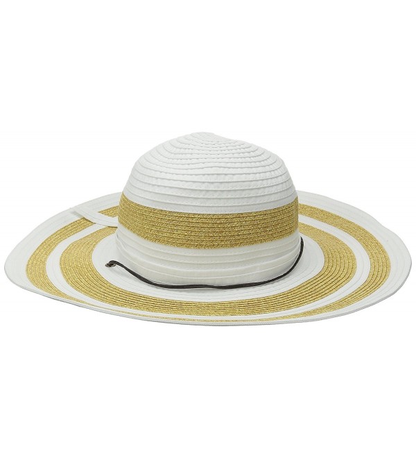 San Diego Hat Company Women's 4.5-Inch Sun Brim Hat With Adjustable Cord - White - CK126AOQZB3