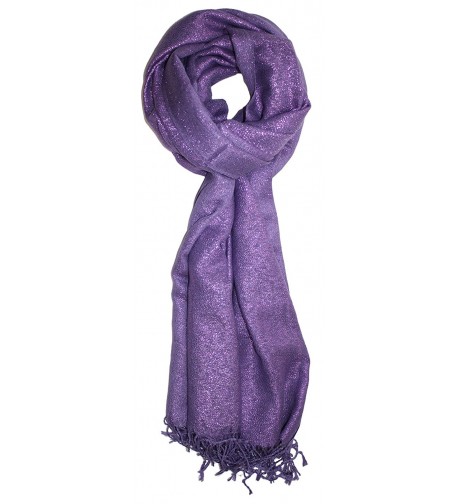 Ted and Jack - Dreams of Stardom Sparkling Metallic Pashmina Scarf - Lavendar - CA183NIRONS