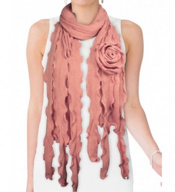 Acrylic Fashion Flower Ruffle Knitted in Cold Weather Scarves & Wraps