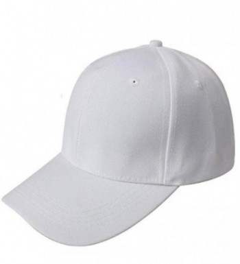 Baomabao Baseball Cap Blank Hat Solid Color Adjustable Hat - White - CA12FAIJVL1
