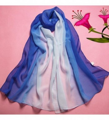 Luweki Fashion Gradient Chiffon Scarves in Cold Weather Scarves & Wraps