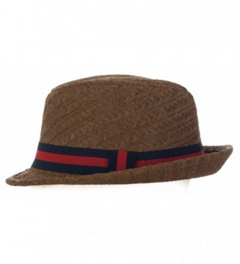 DRY77 Natural Pattern Stripe Fedora