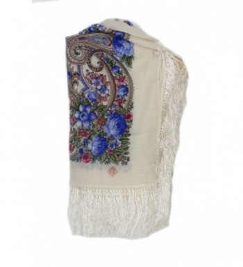 Medium Russian Woolen 134504 fringe in Wraps & Pashminas