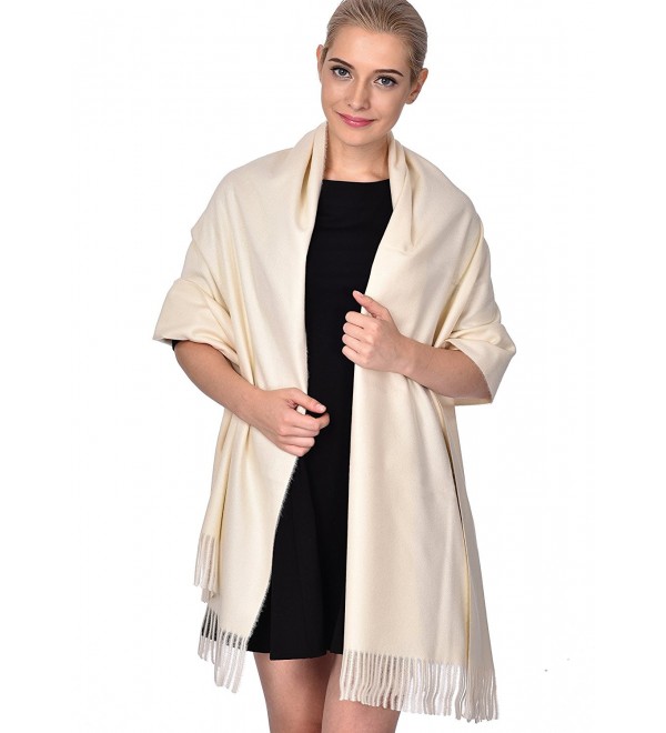 ADVANOVA Ideal Gift for Women Cashmere Feel Large Blanket Scarf Spring Evening Wrap - White (Gift Box) - CQ186D8Y2UR