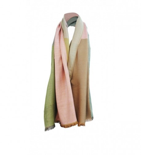 Pashmina Clasp Shawl Color block Women in Wraps & Pashminas