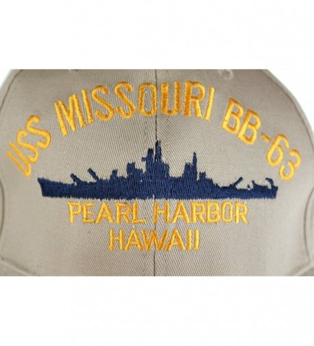 Embroidered Missouri Battle Ship Khaki