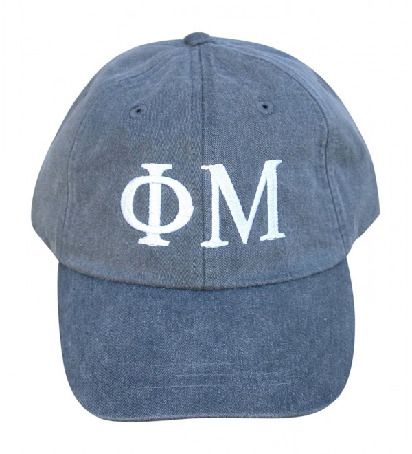 Mega Greek Womens Phi Mu Baseball Cap - Charcoal - C612DLULEW5